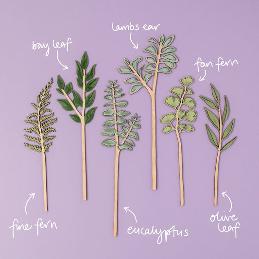 Wooden Leaf Stem - Fan Fern