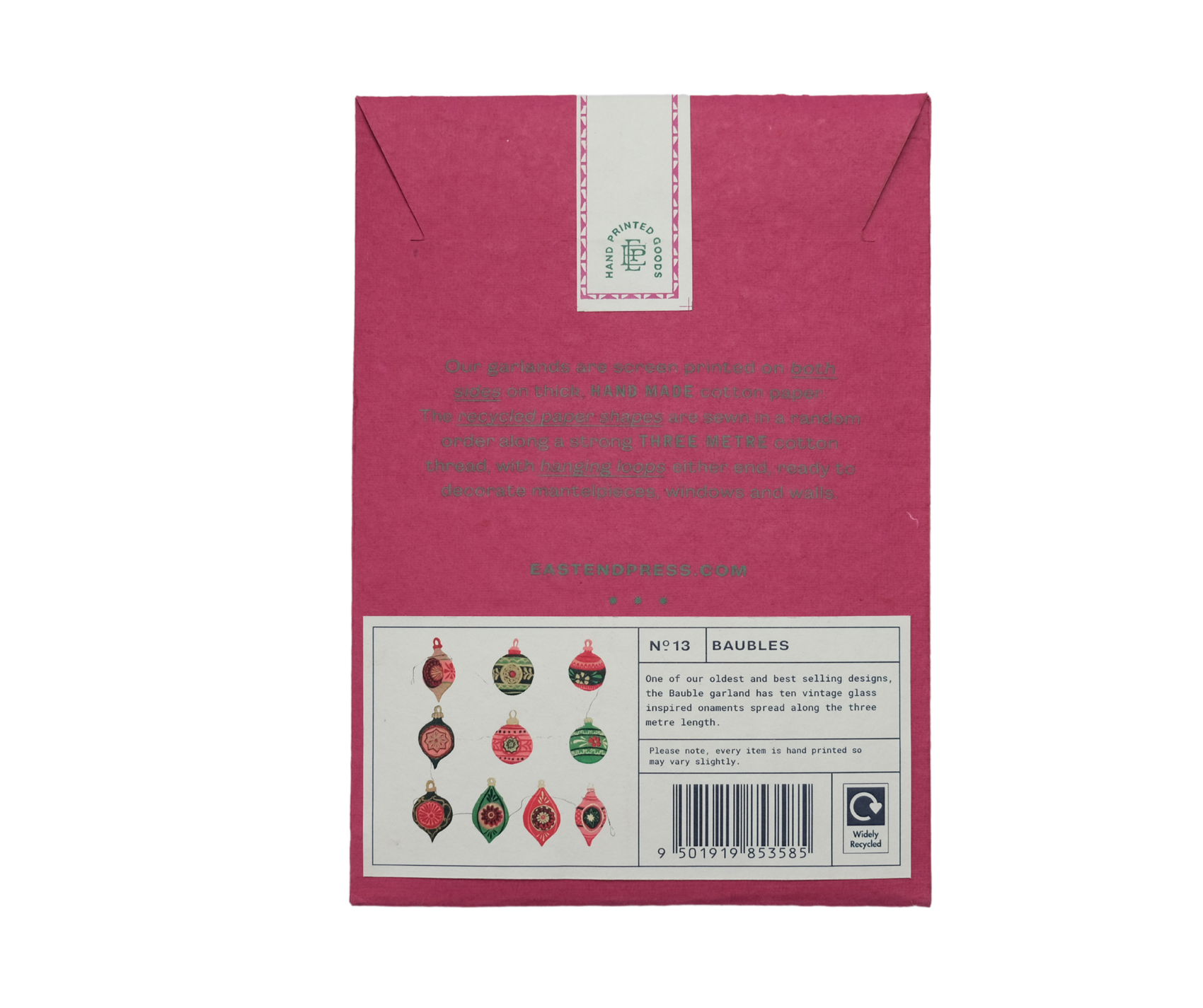 Baubles Sewn Garland