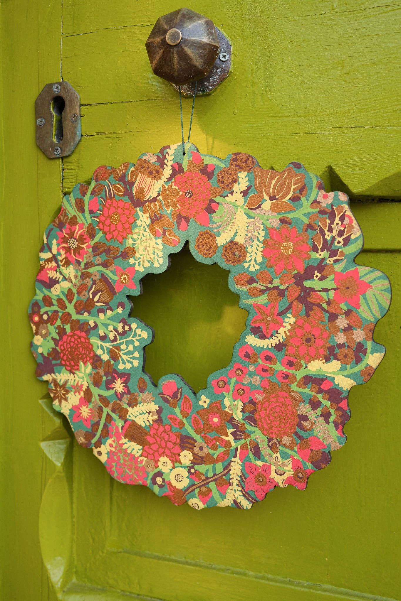 Christmas Foliage Cotton Board Wreath
