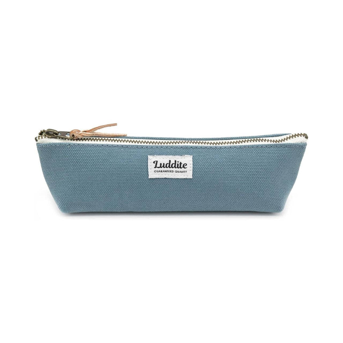 Luddite Boat Pen Case – Japanese Canvas & Denim in Three Sizes: Teal / Medium