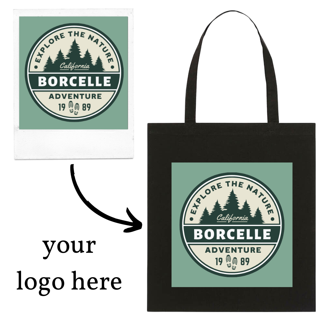 Custom Branded Tote Bag - Your Shop Logo on a Tote Bag: White