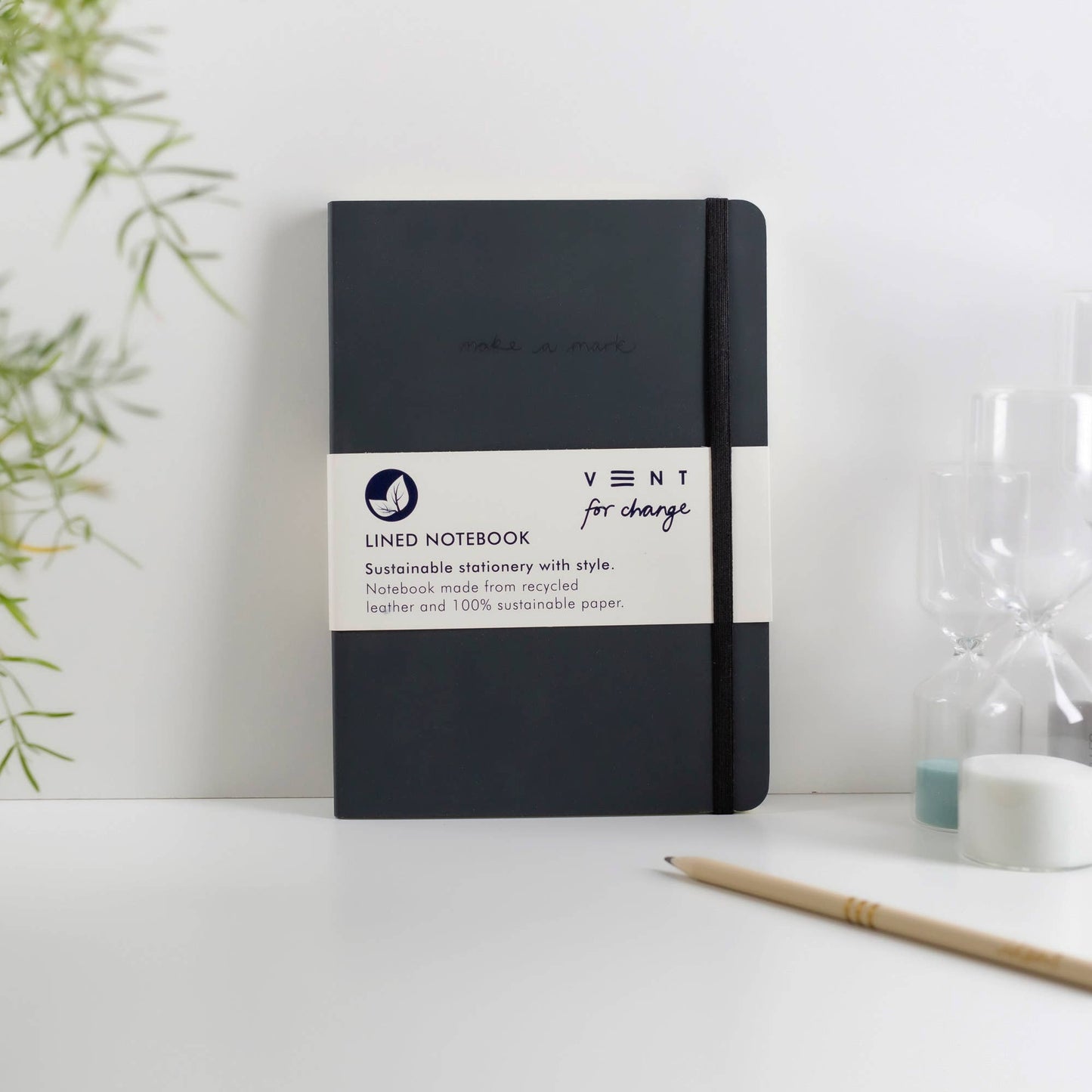 Make a Mark A5 Journal – Recycled Leather: Green
