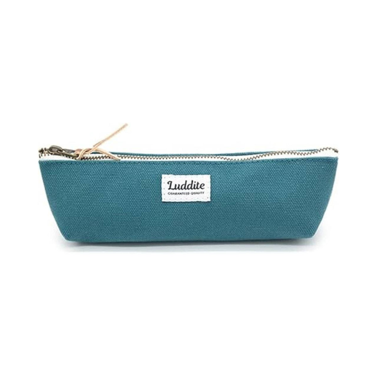 Luddite Boat Pen Case – Japanese Canvas & Denim in Three Sizes: Smoky Pink / Medium