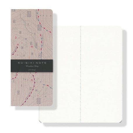 Yamamoto Paper RO-BIKI NOTE Weather Map Plain Notebook