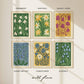 Snowdrop | Modern-Retro Wildflower Art Print Wall Decor: A4 - 210 x 297 mm (8.3 x 11.7 inches)