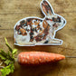 Thumper laser cut birch plywood keepsake and card 