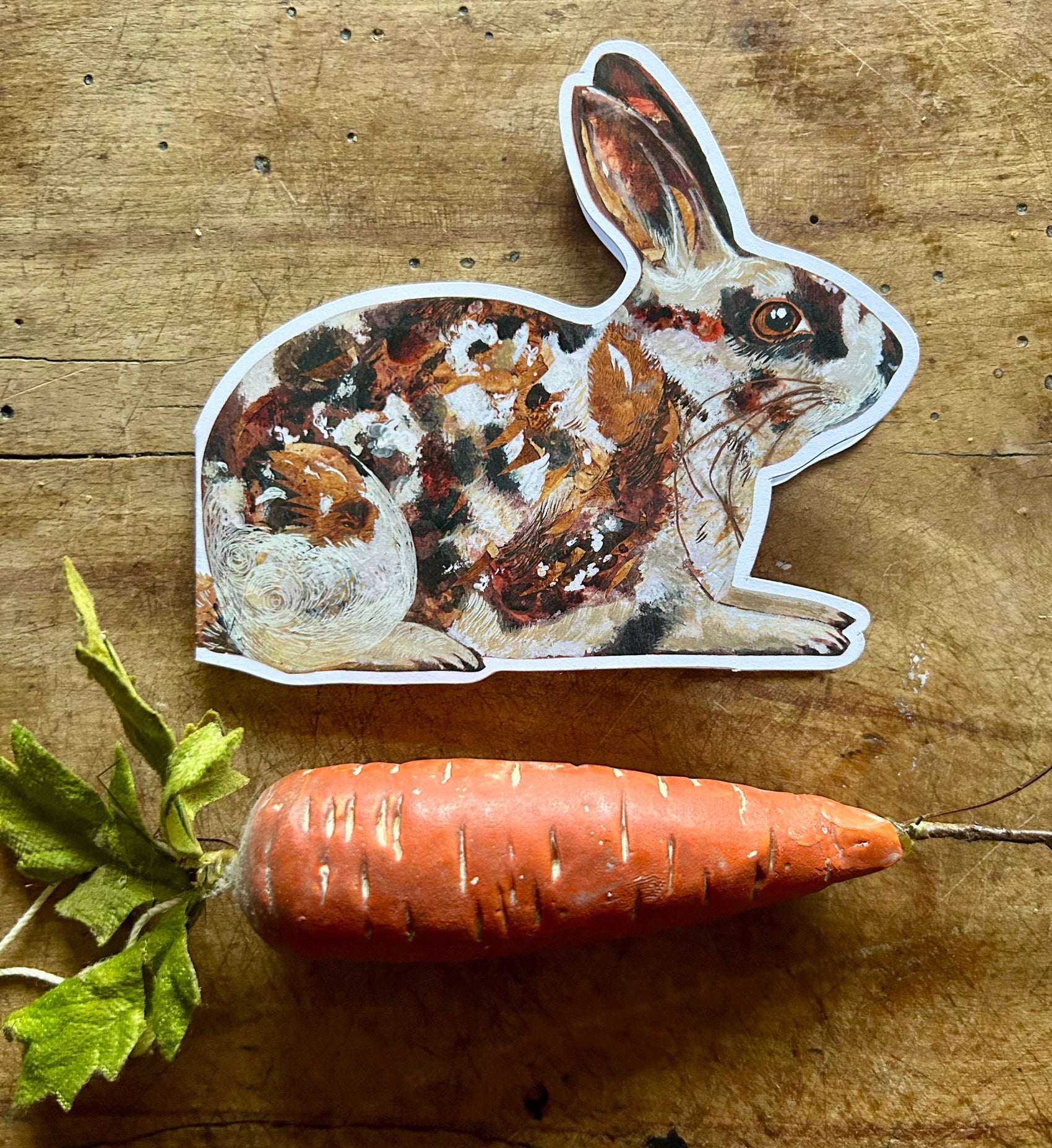 Thumper laser cut birch plywood keepsake and card 
