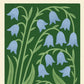 Bluebell | Modern-Retro Wildflower Art Print Wall Decor: A4 - 210 x 297 mm (8.3 x 11.7 inches)