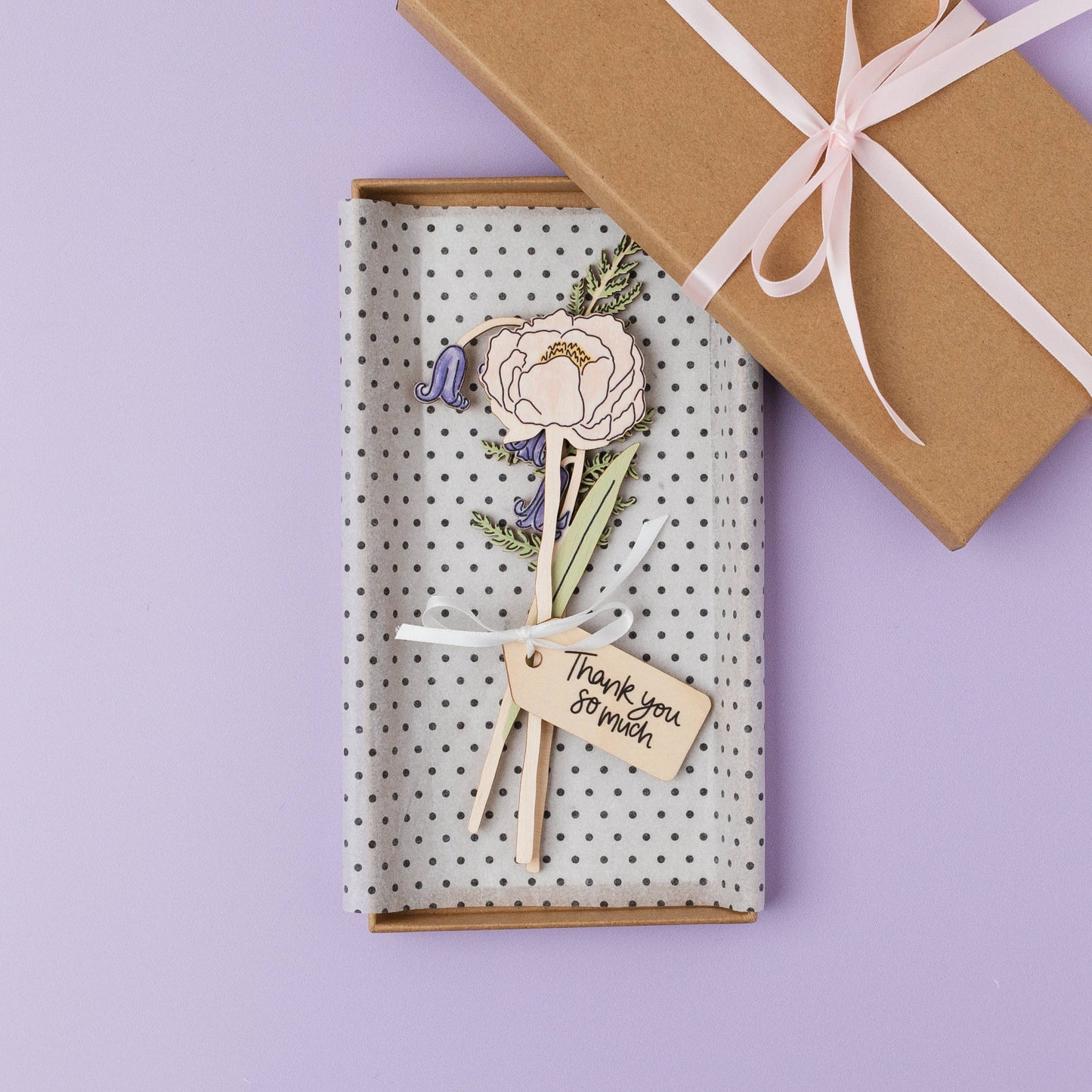 Thank You Gift - Wooden Flower Bouquet