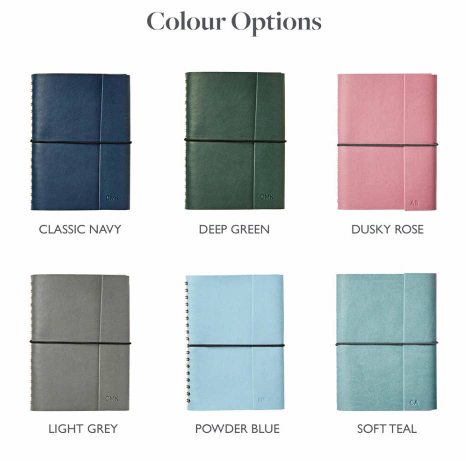 A5 Vegan Leather Notebook: Deep Green