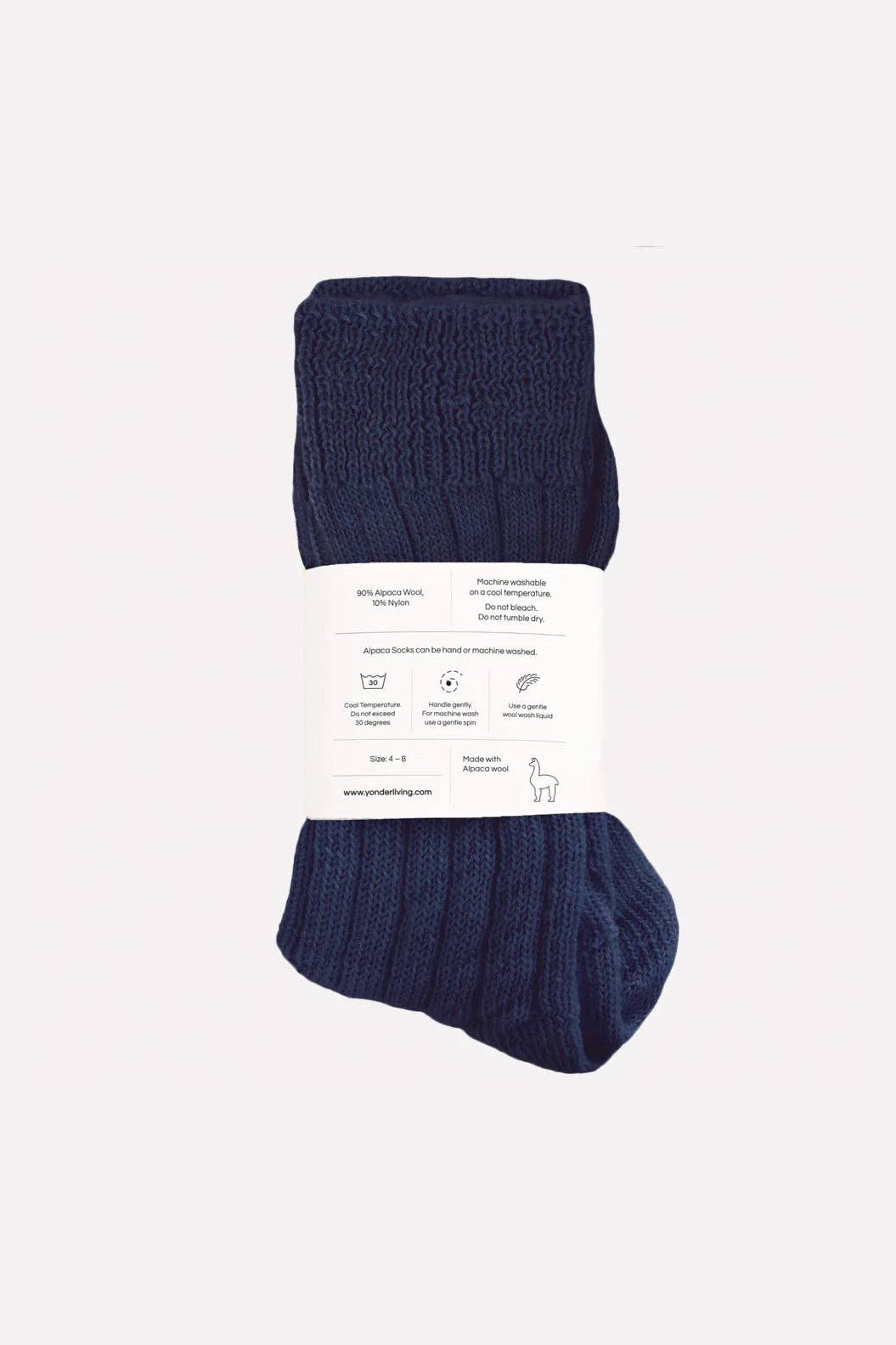 Alpaca Bed Socks | Midnight: 4-8