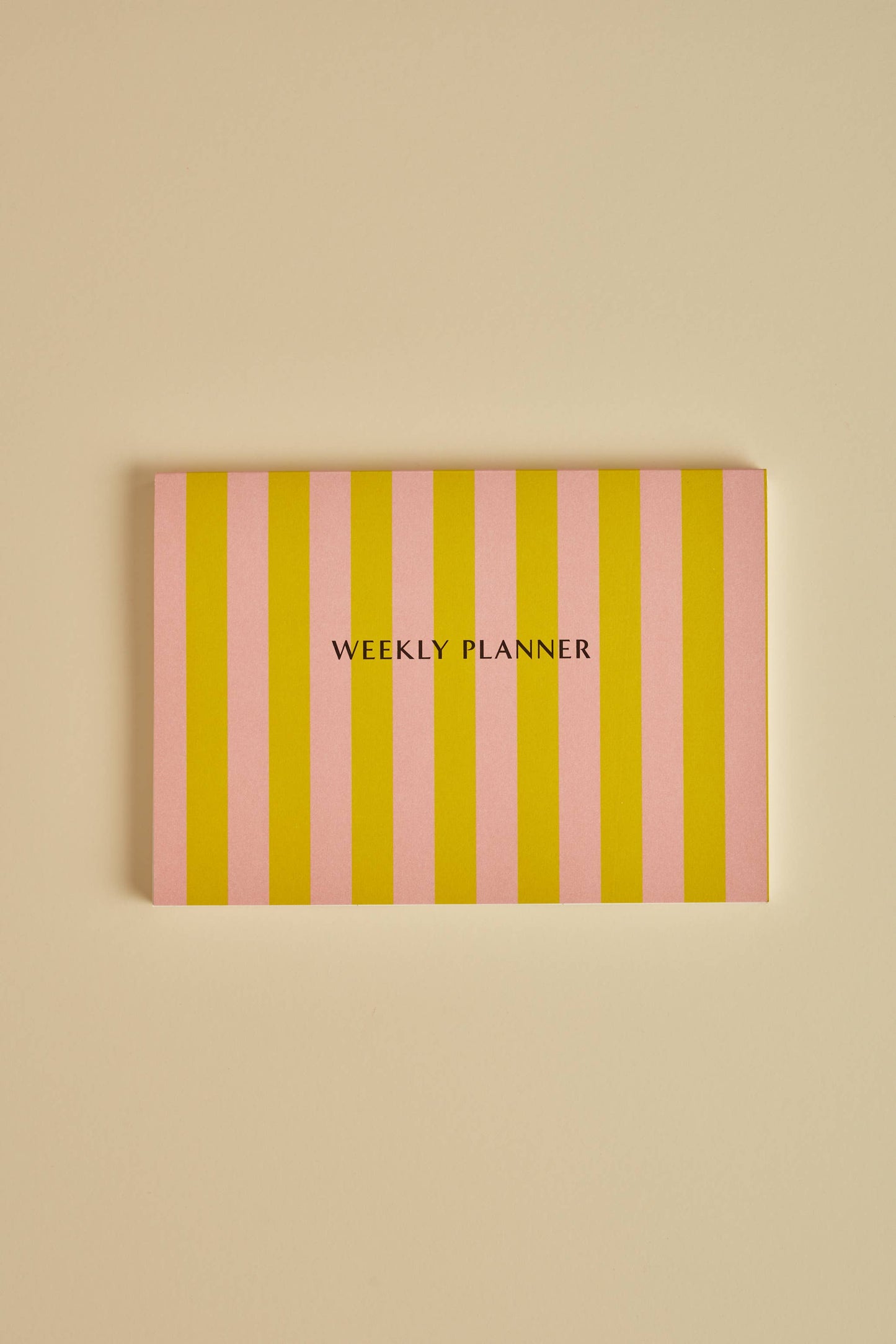 Weekly Planner Classic Stripe Pink & Green