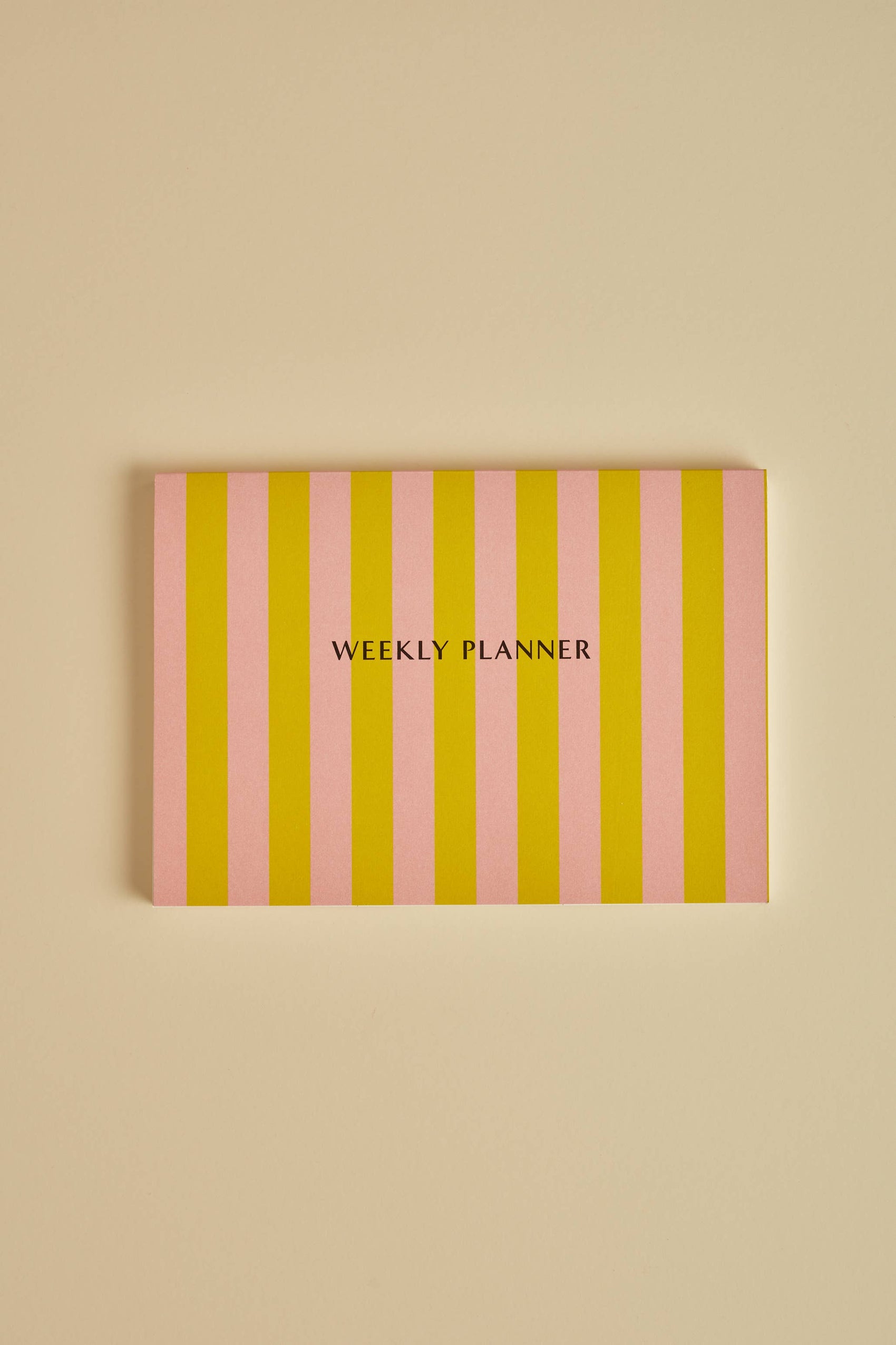 Weekly Planner Classic Stripe Pink & Green