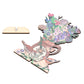 Summer Blooms laser cut birch plywood keepsake and stand.