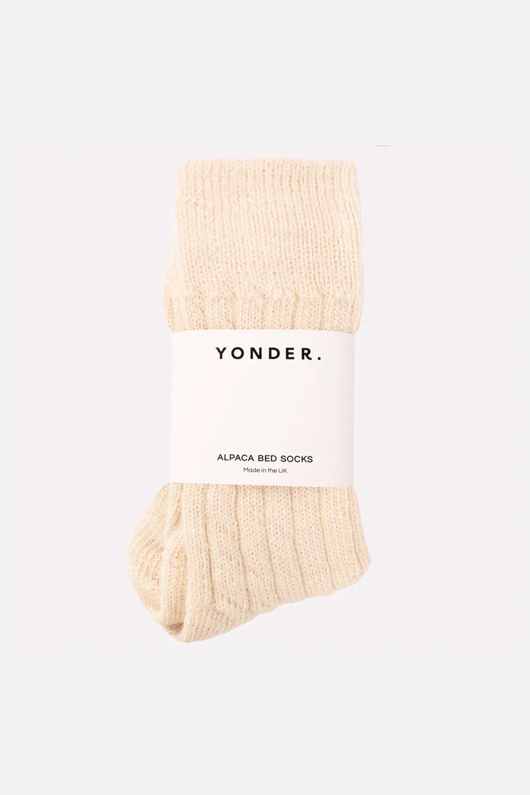 Alpaca Bed Socks | Cream: 4-8