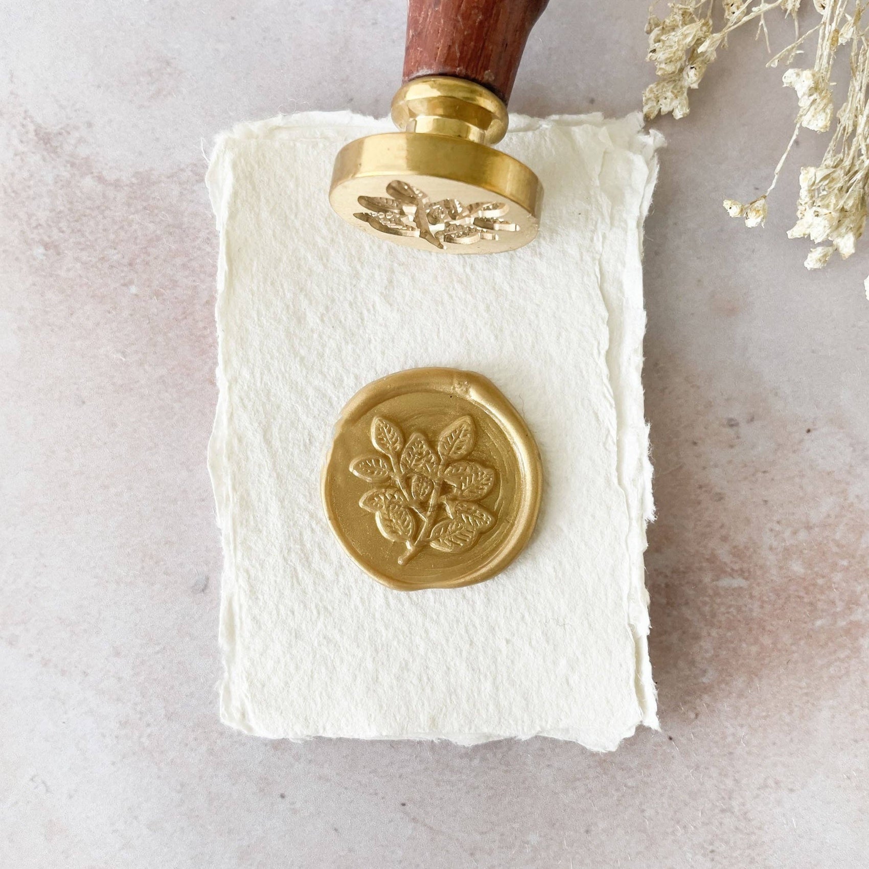 Flora Wax Stamp | Leaf Wax Stamp | Boxed