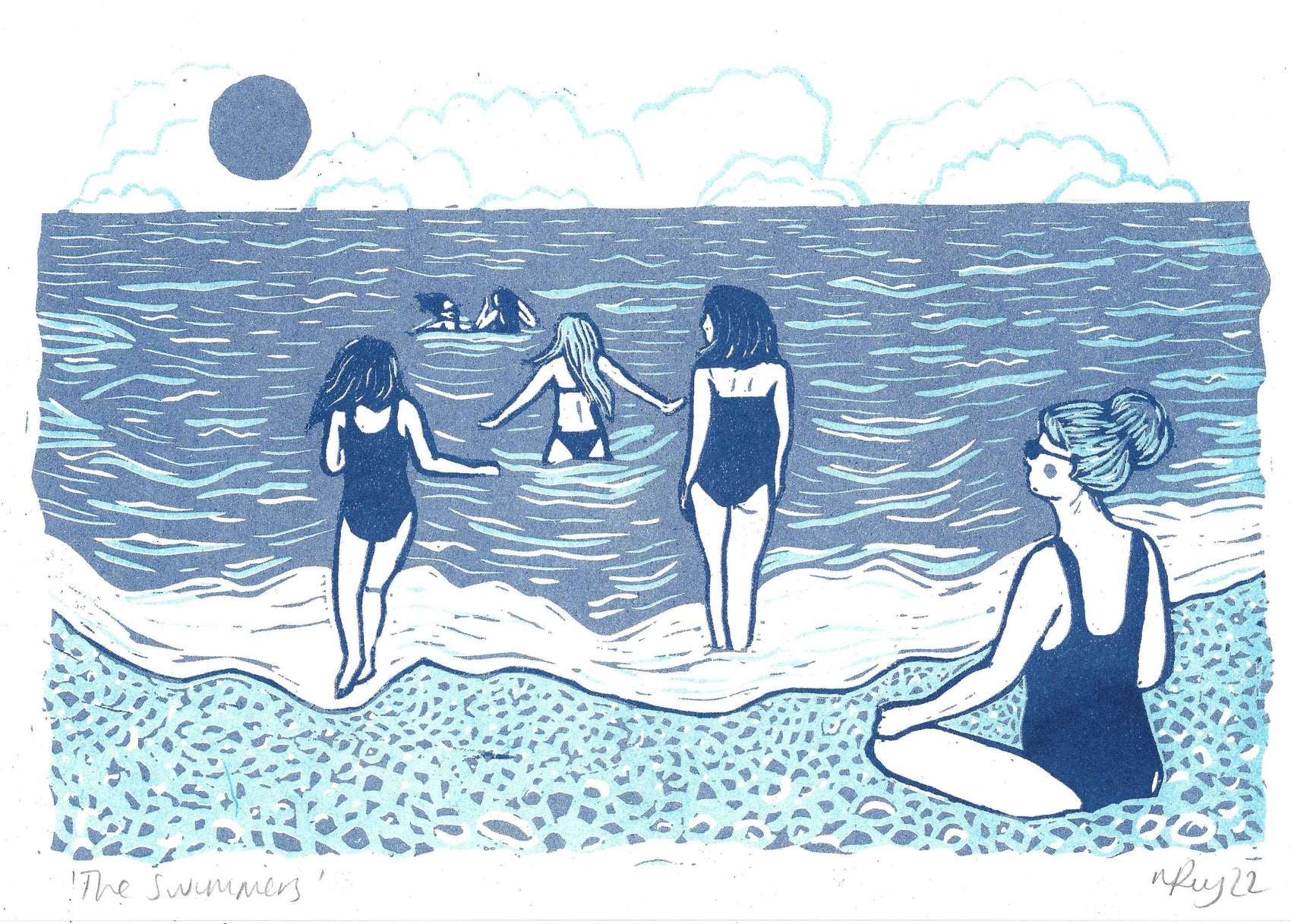 The Swimmer riso, women, sea, sand, beach, swim, ocean