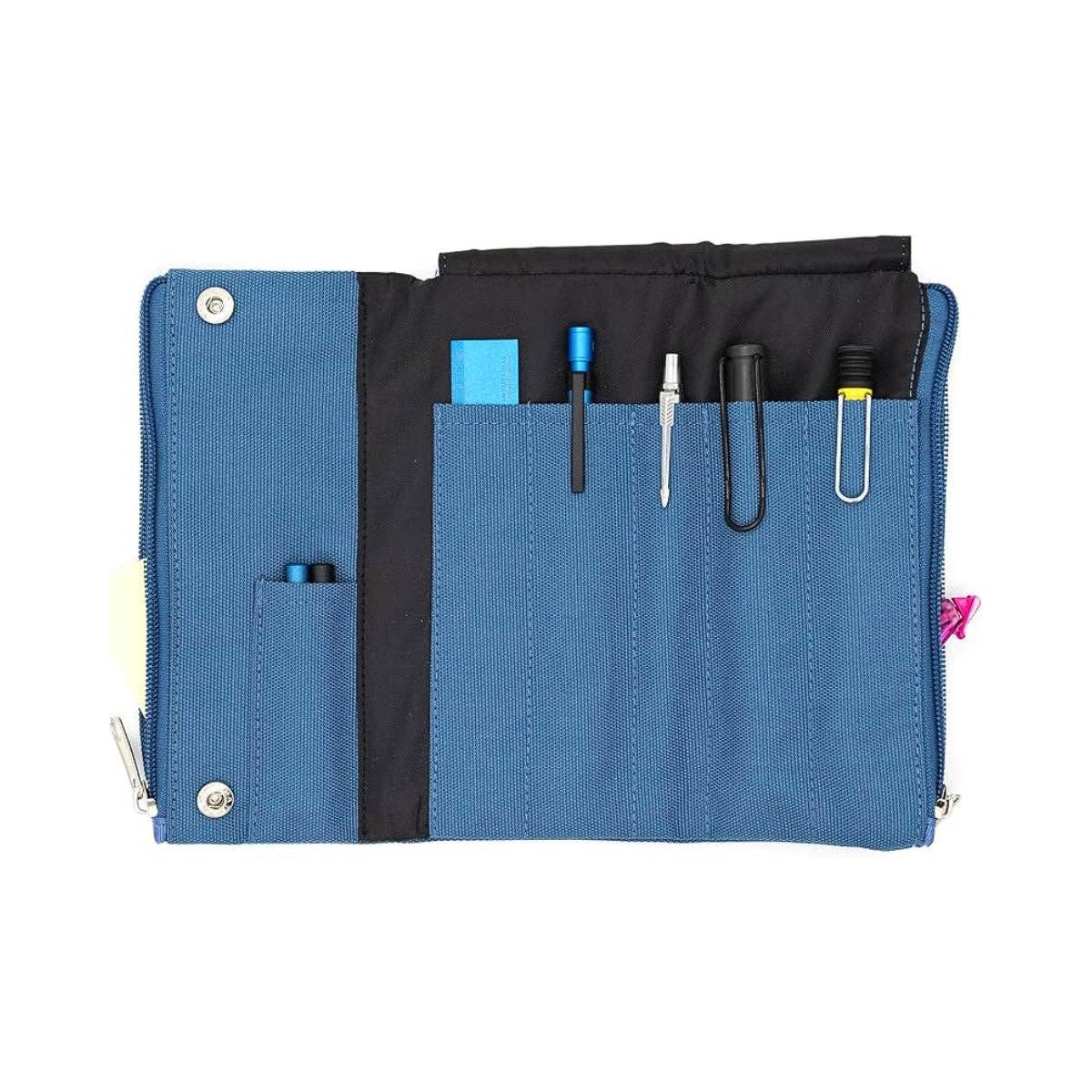Luddite Resonance Multi-Purpose Bendy Pen Case: Blue Gray