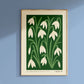 Snowdrop | Modern-Retro Wildflower Art Print Wall Decor: A4 - 210 x 297 mm (8.3 x 11.7 inches)