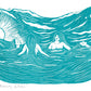 Morning Ritual riso print, sea swim, wild swim, friends