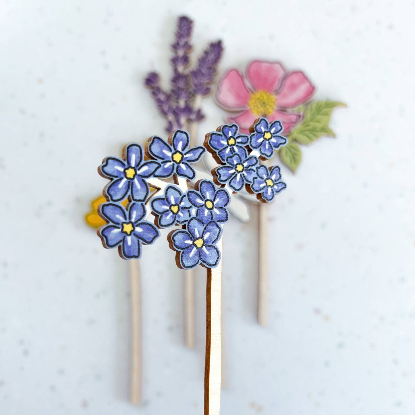 Wooden Wildflowers: Forget Me Not