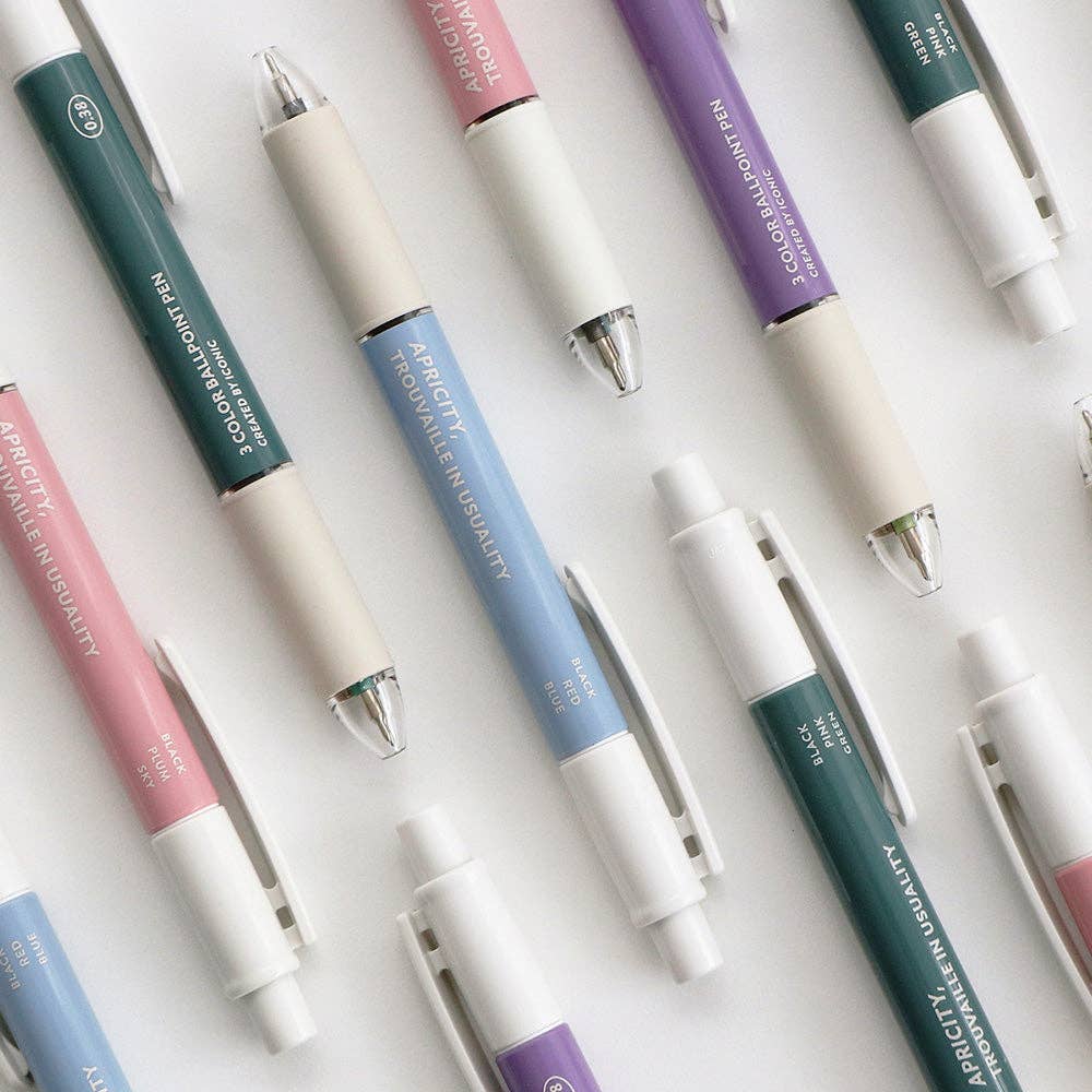 Iconic Smooth 3 Colour Pen 0.38mm: Indi Blue