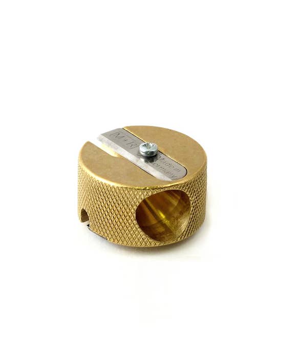 Brass Round Double-Hole Sharpener
