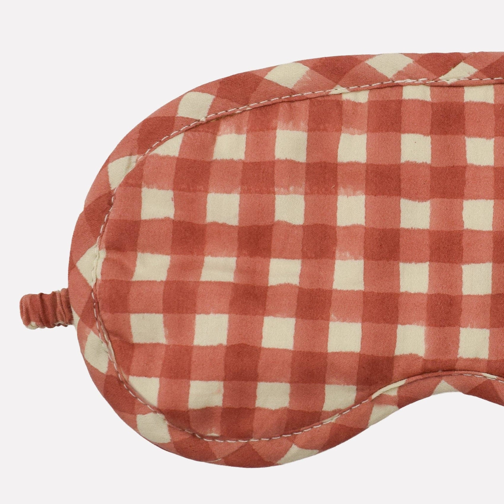 Organic Cotton Eye Mask | Gingham | Ginger