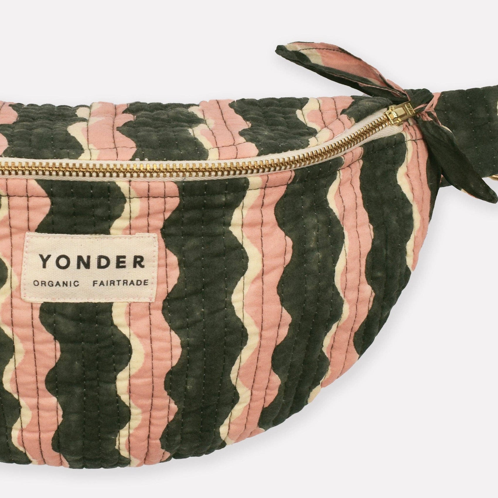 Cotton Quilted Bumbag | Whirly | Fern