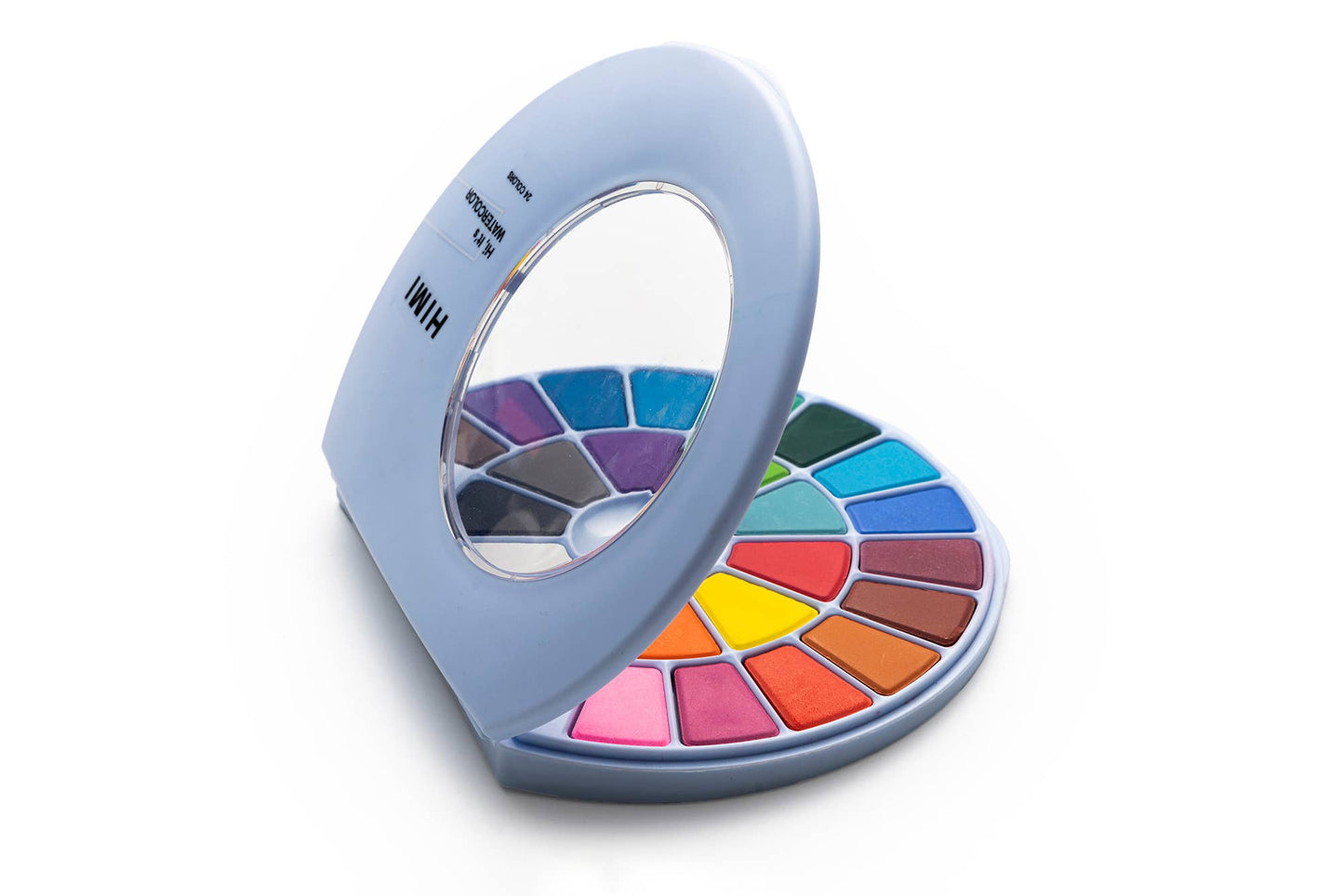 HIMI Solid Watercolour Set 24 Colours In Pans + Brush, Blue